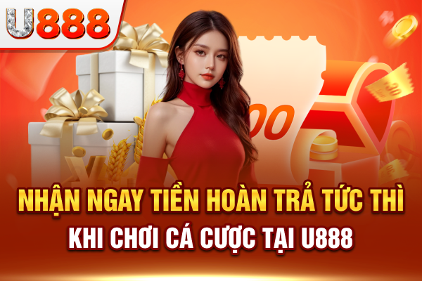 Nhận ngay tiền hoàn trả tức thì khi chơi cá cược cùng nhà cái U888